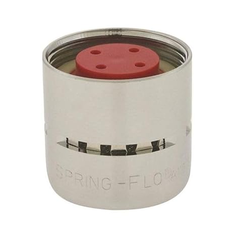 Neoperl 15 0800 5 Standard Flow Spring-Flo Female Aerator, 2.2 GPM, Small, 3 Screens, Aerated, 3/4"-27 Threads, Chrome Finish