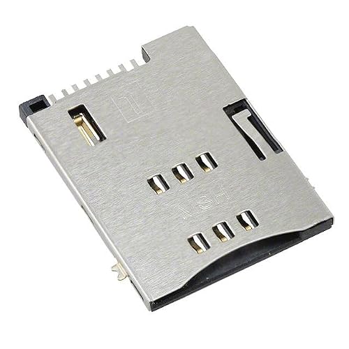 Molex 47553-0001 Memory Card Connector, Mini SIM, Push-Push, 6 Contacts, Copper Alloy, Gold Plated Contacts - Pack of 10