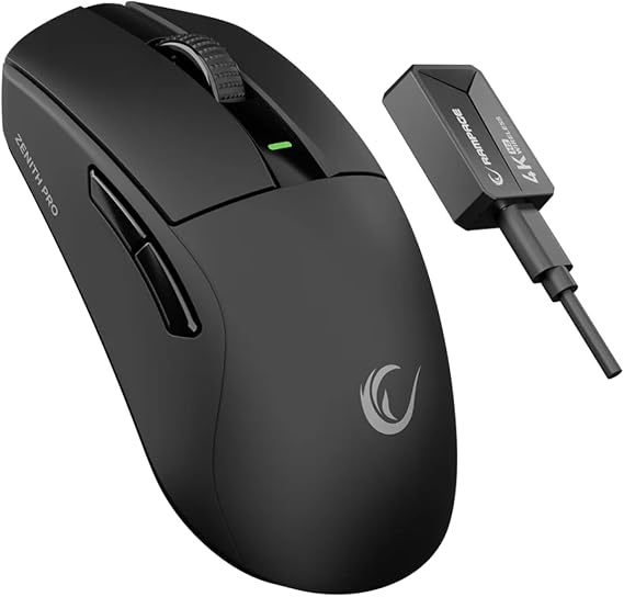 Rampage Zenith Pro kablosuz oyun faresi, hafif 26.000 DPI, 2,4 GHz USB alıcı, ergonomik oyun faresi, programlanabilir düğmeler, ultra duyarlı sensör