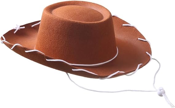 COLLECT PRESENT Adult Western Sheriff Costume Hat Classic Cowboy Hat for Men & Women 1950s Rancher Style
