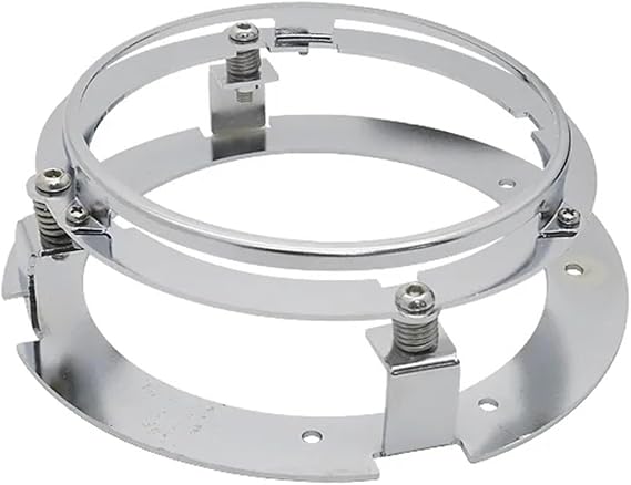 Universal Round 5 3/4" 5.75 Inch Motorcycle Headlight Mounting Bracket Headlamp Mount Brackets Ring bracket light Fog Light Bracket(1PC silver)