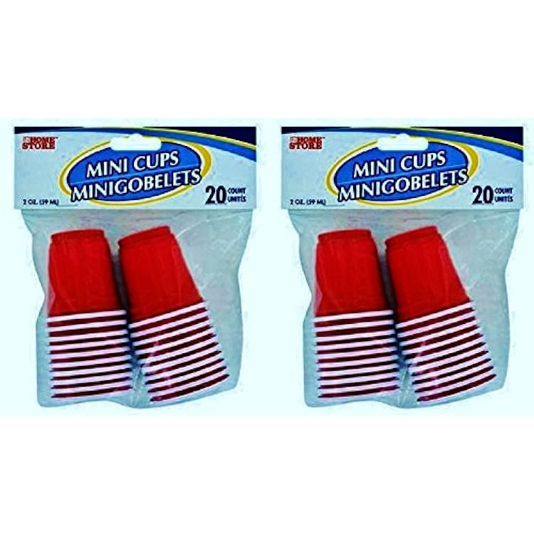 Mini Red Plastic Cups, 40-ct