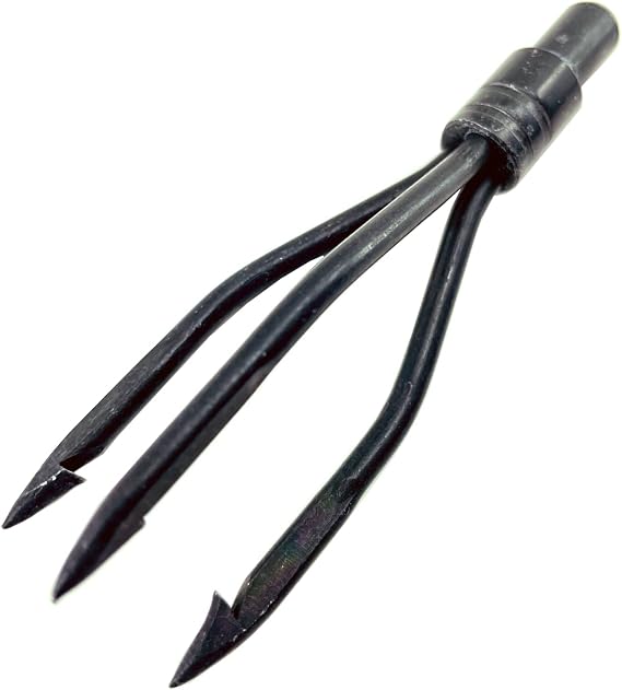 SPEARFISHING WORLD Forged Steel Trident Spear Tip - 3-Prong for Spearfishing, Freediving & Scuba Diving Spearguns, Pole Spears & Hawaiian Slings