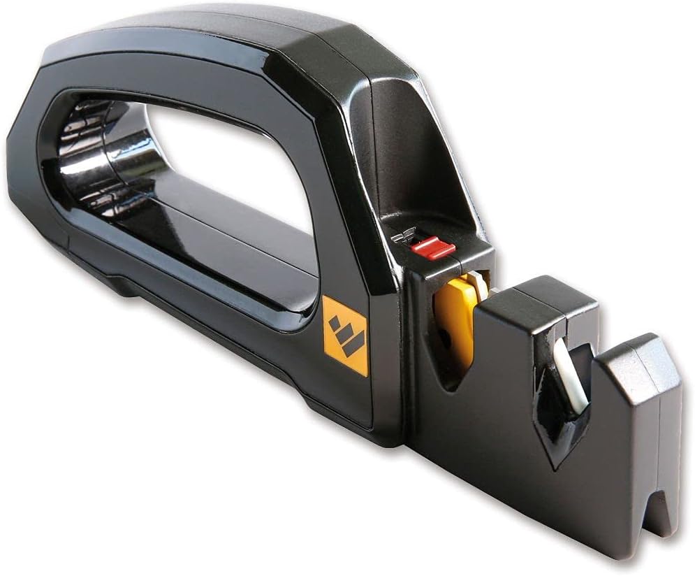 Work Sharp Pivot Pro Knife & Sharpener with Cross Carbide Elements and Ceramic Rods in Black - 19.30 cm