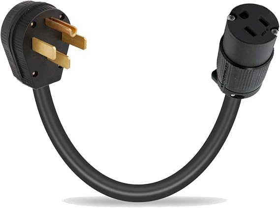 FX125V514G Gas Range Oven Power Cord Converter, Old 14-50P 220/250V 4-Pin Male Plug to New Female 5-15R Home Wall Socket Receptacle, Electric Outlet Cable Adapter