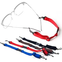 Eyeglasses Holder Strap Adjustable Sunglasses Straps Eyewear Glasses Retainers Lanyard Sports Swimming Anti-Slip Hooks For Kids Adults - 4 Pcs