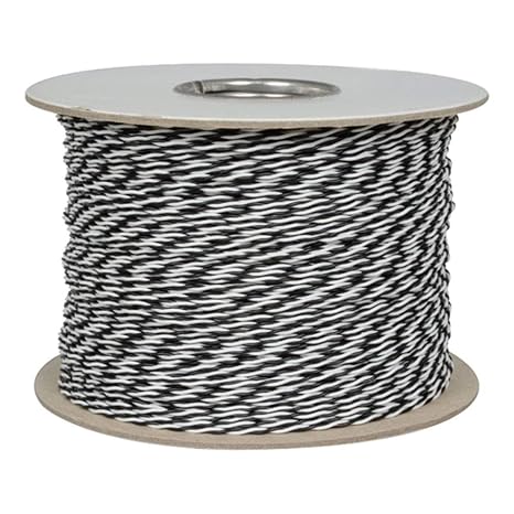 Jameco ValuePro 24 AWG Black/White Stranded Twisted Pair Hook-Up Wire 1000 Feet