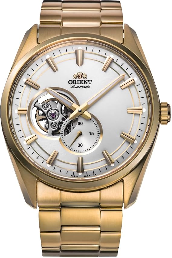 Orient Automatic/Hand-Winding Semi-Skeleton Dress Watch with Sapphire Crystal