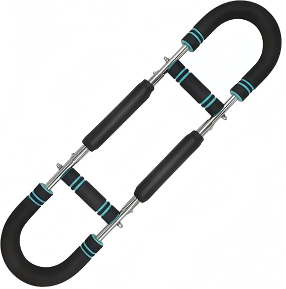 Forearm Strengthener Detachable ,Adjustable Arm Trainer ,Portable Power Twister Bar ,Twister Arm Trainer,Workout Anywhere,Adjustable Chest Expander, for Anywhere Fitness(Blue)