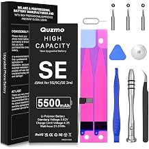Battery for iPhone SE 2016 1st Generation, [2750mAh] Upgraded New Version High Capacity 0 Cycle Replacement Battery for iPhone SE First Gen Models A1662, A1723, A1724 with Professional Repair Tool Kit