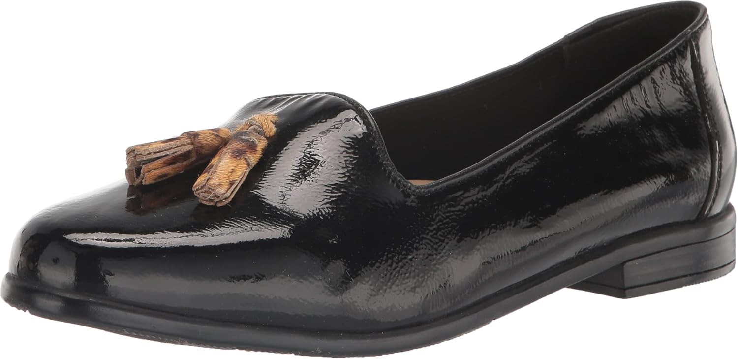 Trotters Liz Tassel Black Patent 9 M B