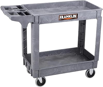 30 in. x 16 in., 2-Shelf Utility Cart Gray