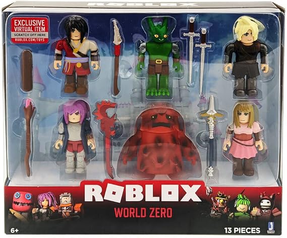 Roblox Action Collection - World Zero Six Figure Pack [Includes Exclusive Virtual Item]