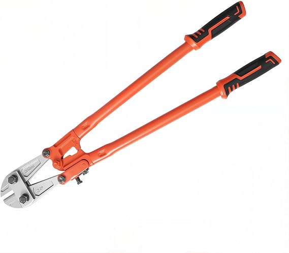 24 Inch Bolt Cutter, Heavy Duty T8 Forged Steel Blades Wire Cutters, Non-Slip Rubber-Coated Handles Effortless Cutting for Chains, Steel Wires, Rivets, Fences, Perfect for Construction & DIY Projects
