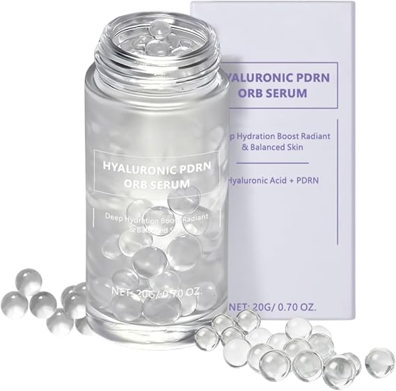 Hyaluronic PDRN Orb Serum, Salmon Dna Serum, Hyaluronic Acid Serum For Face, PDRN Essence Korean Skincare, Lightweight Moisturising Essence for Radiant & Balanced Skin, Firming, Deep Hydration 20g