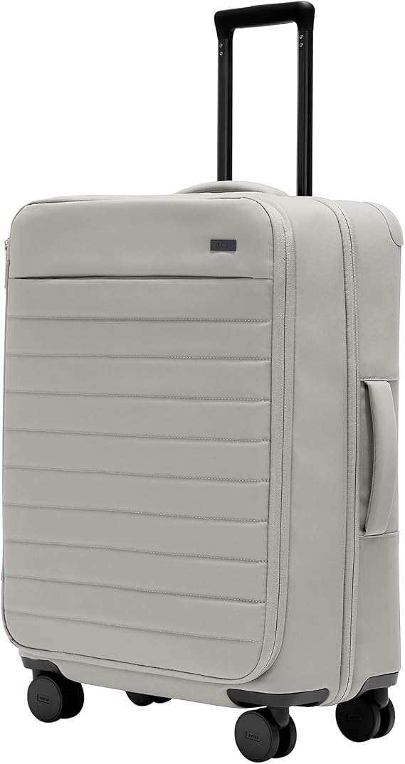 Away Medium Checked Luggage, 26-inch Lightweight Softside Spinner Suitcase