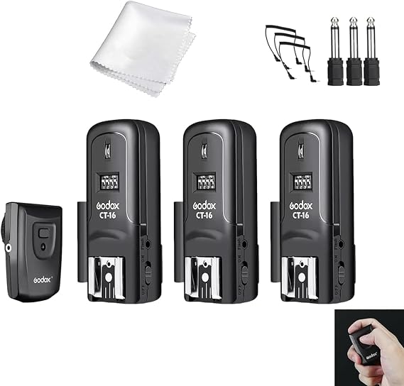 Godox CT-16 Flash Trigger Kit, 433MHz Radio Transmitter Receiver Set