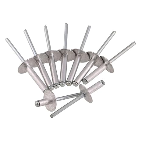 Black Pop Rivets,Blind Rivets,Aluminum Large Flange Hollow Blind Rivets Large Cap Leaf Self-plugging Rivet Decoration Pull Nail (Size : 30Pcs (M4 White), Color : 8mm)(Size:30mm)