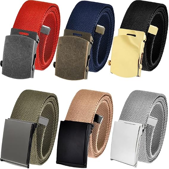 Adult 1.5" Wide Buckle and Canvas Web Belt Builder