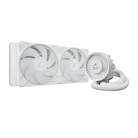 ARCTIC Liquid Freezer III Pro 280 A-RGB (White) - AIO CPU Cooler, 2 x 140 mm Water Cooling, 38 mm Radiator, PWM Pump, VRM Fan, AMD AM5/AM4, Intel LGA1851/1700 Contact Frame - White
