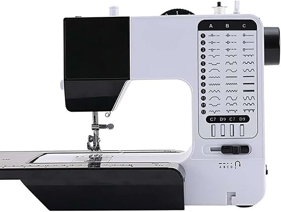 Industrial Sewing Machine - Heavy Duty Portable Embroidery with 38 Stitches, Night Light, Extension Table for All Sewing Needs