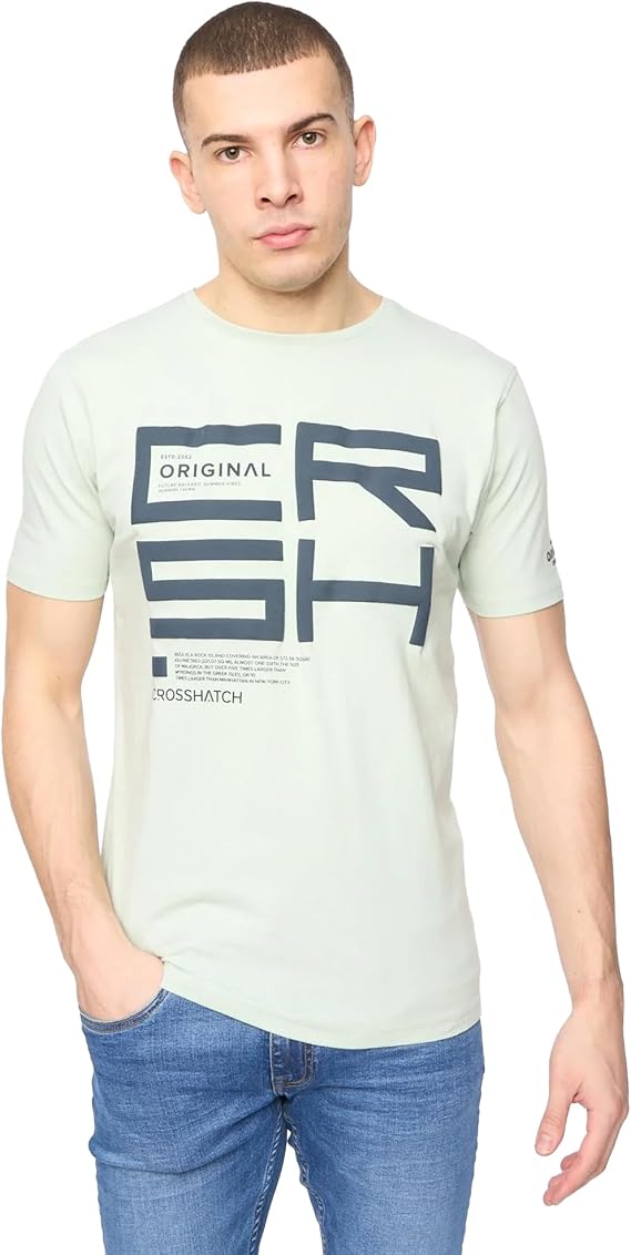Crosshatch - SQUAREBOX T-shirt - Man (L) (Mint)