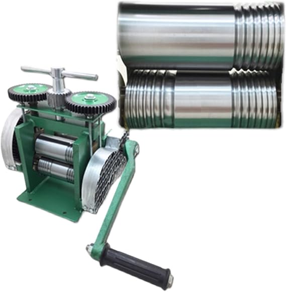 Rolling Mill Machine Assembled Jewelry Metal Wire Reducing Thickness Press Tablet Jewelry DIY Tool Stainless Alloy Manual(Square halfround)