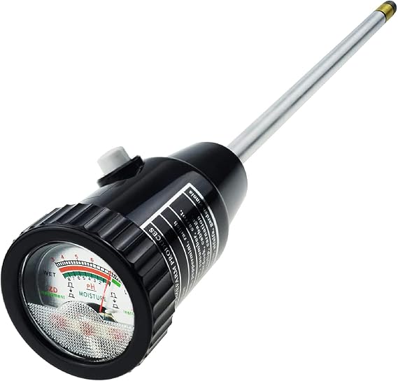 Soil Meter, Waterproof PH Moisture Tester with Long Electrode Probe for Indoor and Outdoor Gardens