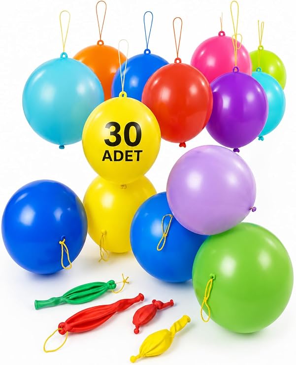 30 Pieces Elastic Jump Balloon Drawstring Punch Punch Large Balloon