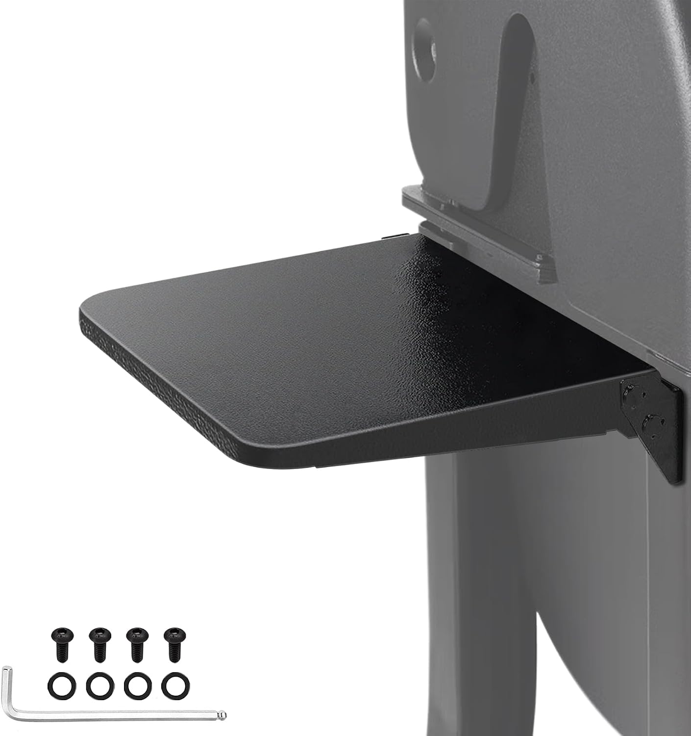 Folding Side Shelf for Weber Searwood 600 / XL 600 16” Grill Side Table Storage Pellet Smoker Replacement Parts 3400140 Heavy Duty Steel Grill Accessories for Weber