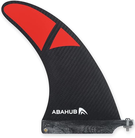 Abahub 8'' Paddleboard Fin with 1 Screw Replacement Single Center Fins | Fiberglass Reinforeced SUP No-Tool Fin for Surfing, Surfboard, Stand-up Paddle Board, Longboard, Black/Blue/White