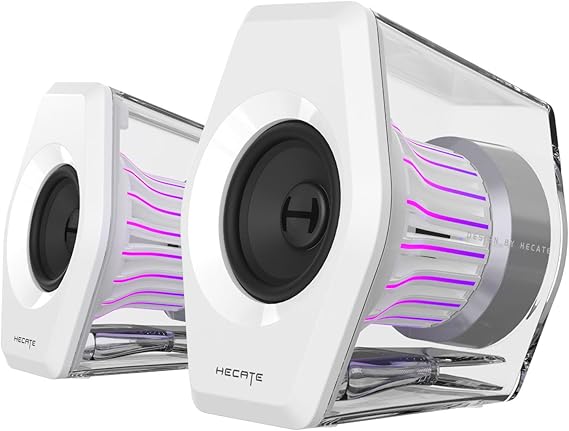 Edifier G2000 Pro Bluetooth Computer Speaker with 7.1 Virtual Surround Sound RGB Lighting USB and Aux Input Ideal Gaming Desk Accessory for PC PS5 (White) Virtual 7.1 Surround Sound 270° TempoFlow Light Sync Bluetooth 5.4/USB-C/AUX for PC PS5 Game Console