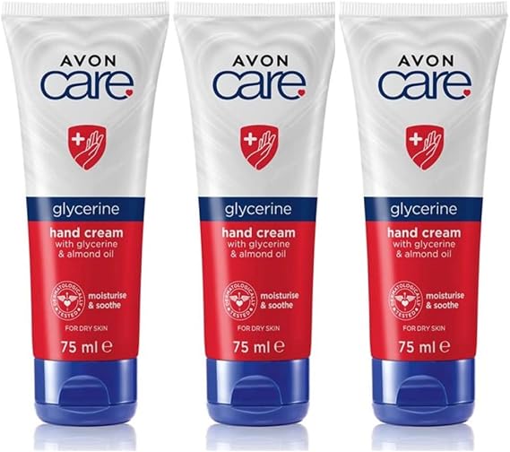 3 x Avon Care Nurturing Glycerine Hand Cream 75ml each