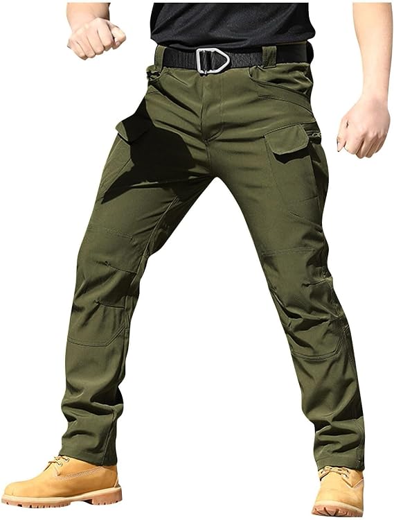 Cargo Pants for Men Water Resistance Stretch Waterproof Hiking Pants Breathable Travel with Pockets