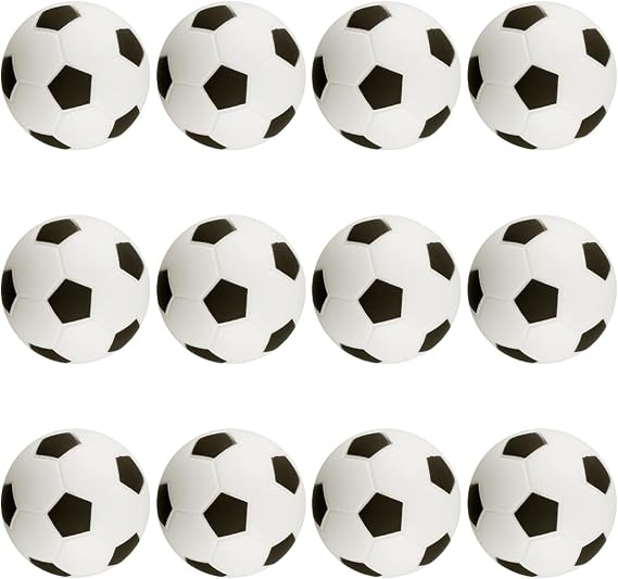 12 Pcs Mini Foam Squeeze Balls Small Portable Stress Relief Ball Set Soft Anti-Stress for Adults Parties and Daily Use (Football)