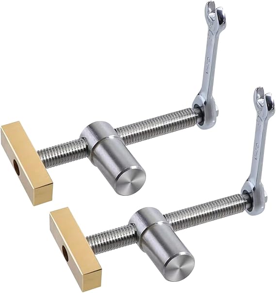 2Pcs Bench Dog Clamps for 20MM Hole, DIY Positioning Woodworking Adjustable Desktop Clips, Fixture Vise Benches Joinery Carpenter Tool for Woodworking Benches Tools (20MM)