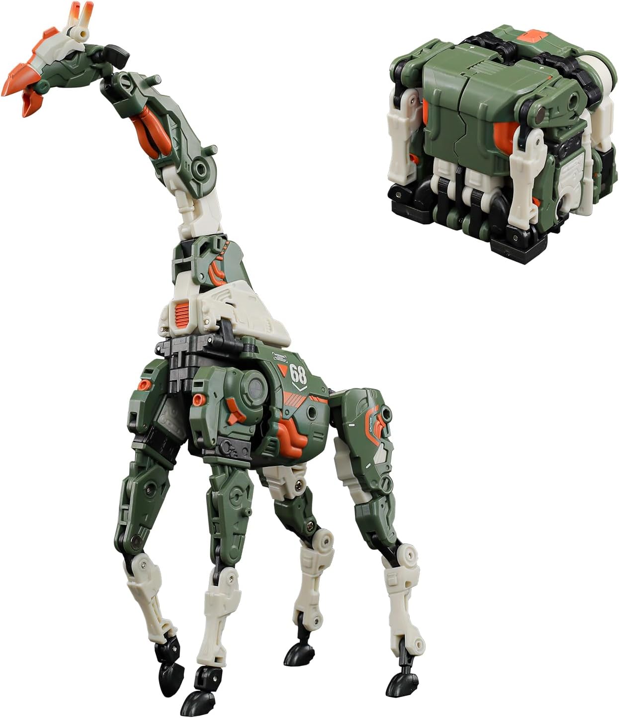 BEASTBOX 52TOYS BB-69 MOONSAFARI Moon Safari Transforming Toy, Transforming Figure, Cube to Giraffa, Transform, Pre-painted, Highly Articulated Action Figure, Mech Beast Transformation, Animal