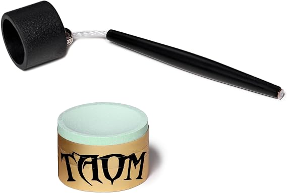 TAOM Soft Billiard Pool Cue Premium Chalk Green - with Chalk Holder