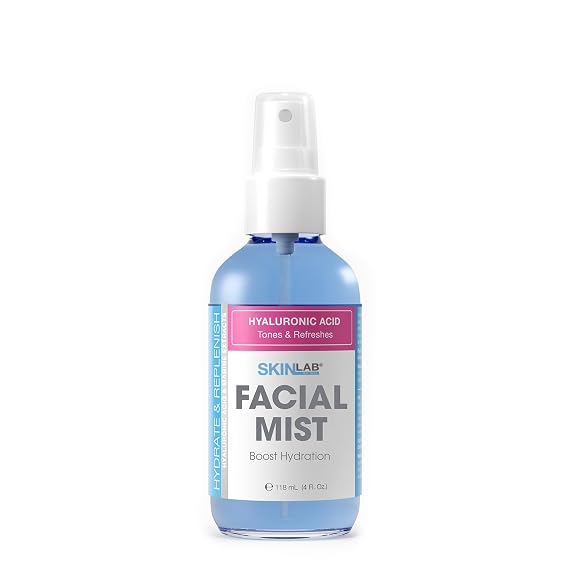 SKIN LAB Hydrate & Replenish Facial Mist Spray Hydrating Face Mist with Hyaluronic Acid, Algae & Seaweed Extracts Moisturizing Facial Spray Toner for Soft, Fresh, Dewy Skin, 4 fl. oz (118 mL)