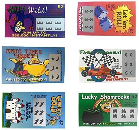 Fake Lottery Tickets 30 Pack-Big Winners that Look Like Real Scratch Off Tickets Phoney Gag Gift