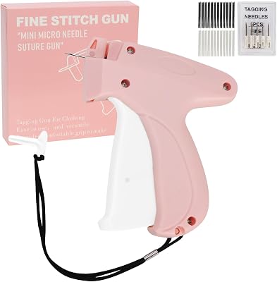 Handheld Stitch Gun for Clothes, Price Tagging Gun for Clothing, Mini Sewing Tagging Gun for Quick Repairs, Jeans, Curtains, Price Label Gun, 2000pcs Fasteners,6 Needles,Perfect for Home and Store Use