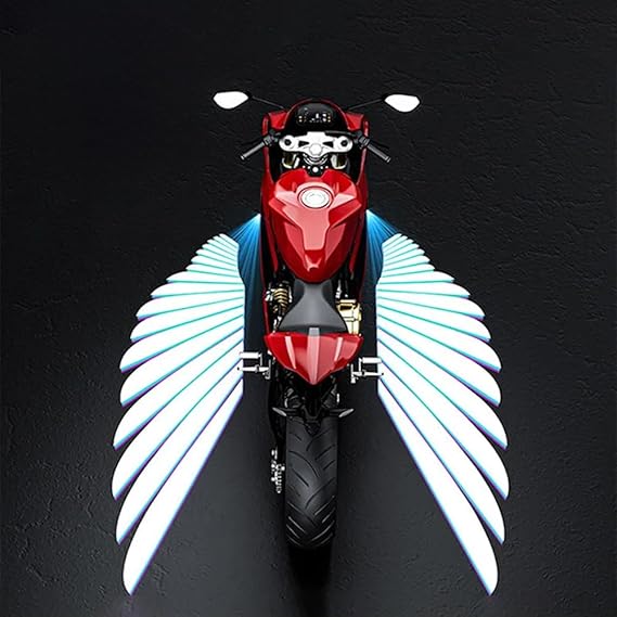2Pcs Motorcycle Glow Lights for BMW Motorrad F 900 R, Angel Lights for Motorcycle Underglow Kit, Water-Resistant Driving Light for Scooter E-Bike Decor,A White