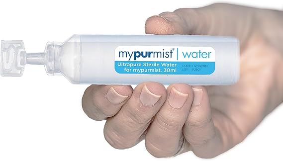 Mypurmist Ultrapure Sterile Water Refills for Steam Inhalers (600 ml)