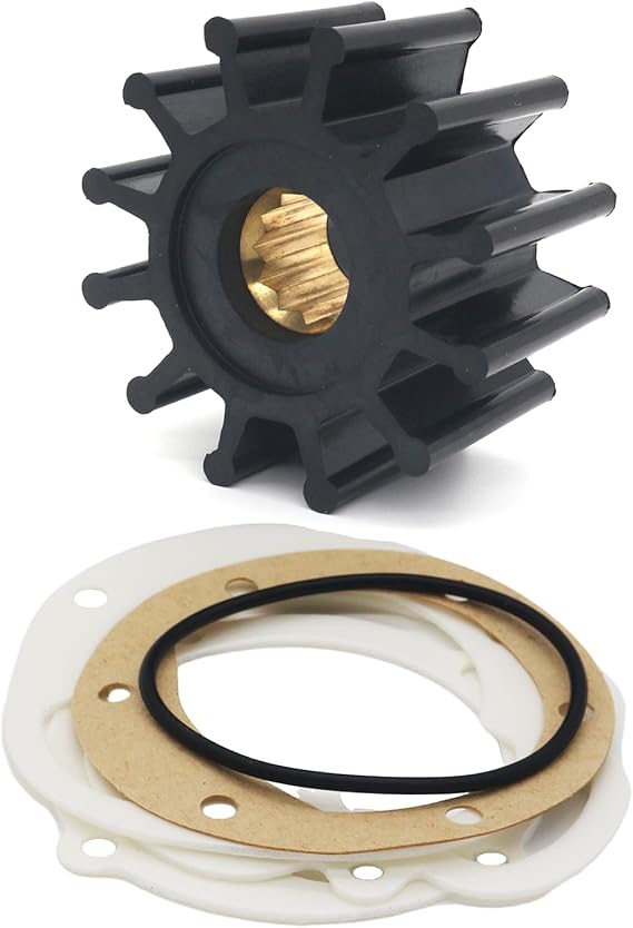 21951346 Inboard Raw Sea Water Pump Impeller Kit for Volvo Penta D2 Diesel | Fits Volvo Penta 3.0-8.2L Gasoline Sterndrives Engines, Replacement for Volvo 3862281, 3858256, for Johnson 08-1027B