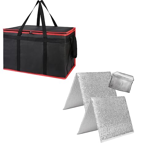 Bodaon 2PK Removable Hard Bottom for 23"W x 14"D Bag, -Large Foldable Insulated Plate for Reusable Grocery Shopping Bags, Sturdy Supporter for Food Delivery Cooler Bag, Board for Catering Doordash