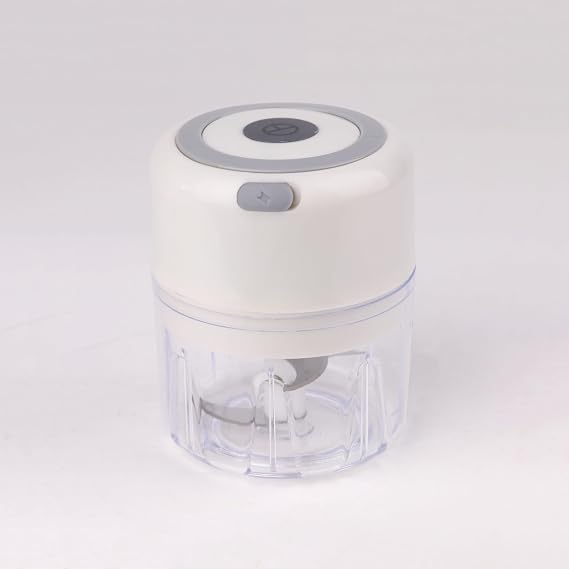 Electric Mini Food Processor, 8.45oz Capacity, USB Rechargeable, Stainless Steel Blades, Wireless Garlic Chopper