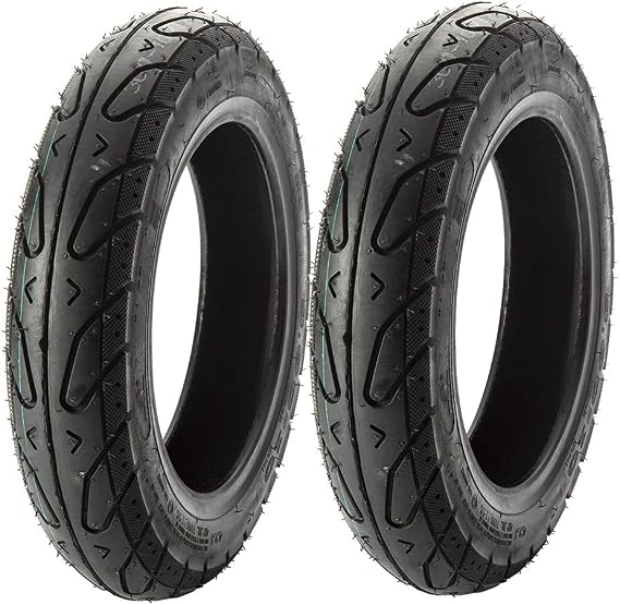 MMG 3.50-10 Scooter Tubeless Tire Set of 2, Street, 10in Rim | Front or rear, Also fits other 10in-rim vehicles