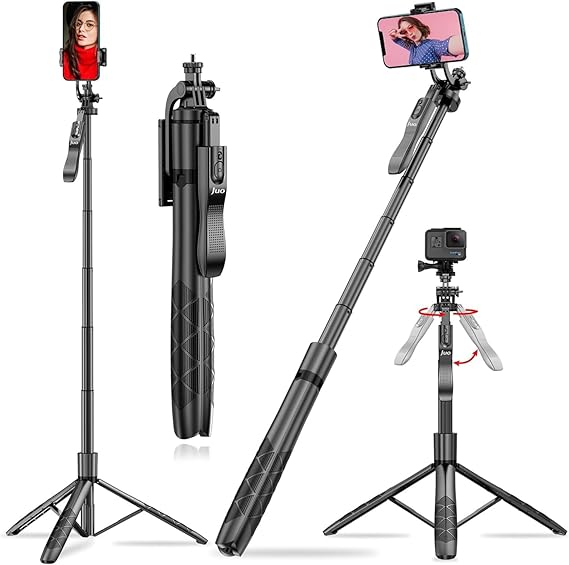 Juo JST40 Aluminum Tripod Monopod Selfie Stick Controlled Android iPhone GoPro Compatible