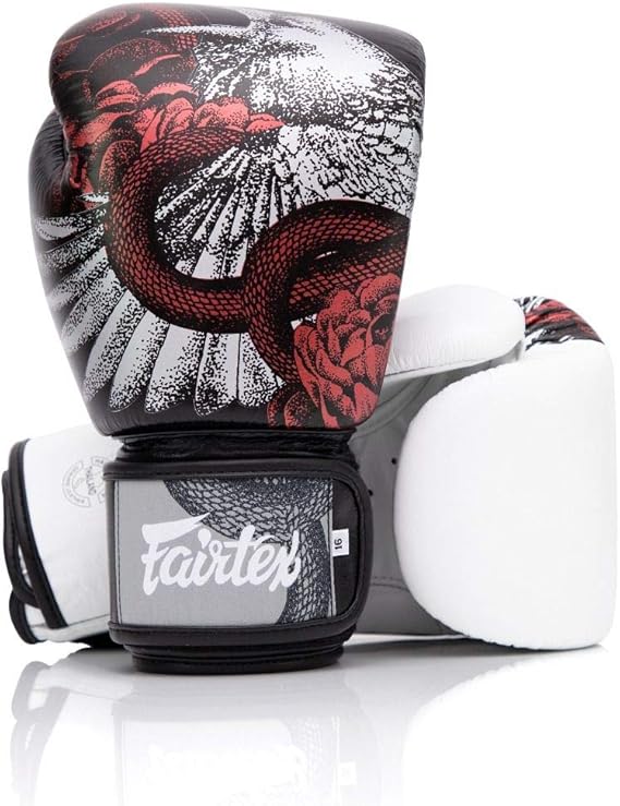 Fairtex Beauty of Survival Limited Edition Boxing Gloves | Premium Craftsmanship |Full-Grain Leather| Stylish Design | Adjustable Fit | Unique Artwork | Hook and Loop Straps