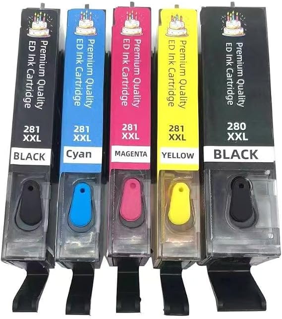 280XL 281XL Refillable Ink Cartridges Compatible for TS702 TS702a TR8620 | Compatible Ink Cartridges 280 281 for Canon Pixma Printers TS702a TS702 TR8620a TR8520 TR8500 TR8600 TS6120 TS6220 TS9120